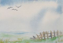 "New Horizons" — watercolour, 4x6 inches