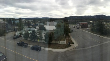 After checking in at the hotel, I proceeded to amuse myself by taking panorama pictures from my 3rd-story windows. I love how panorama shots are like fun-house mirrors!